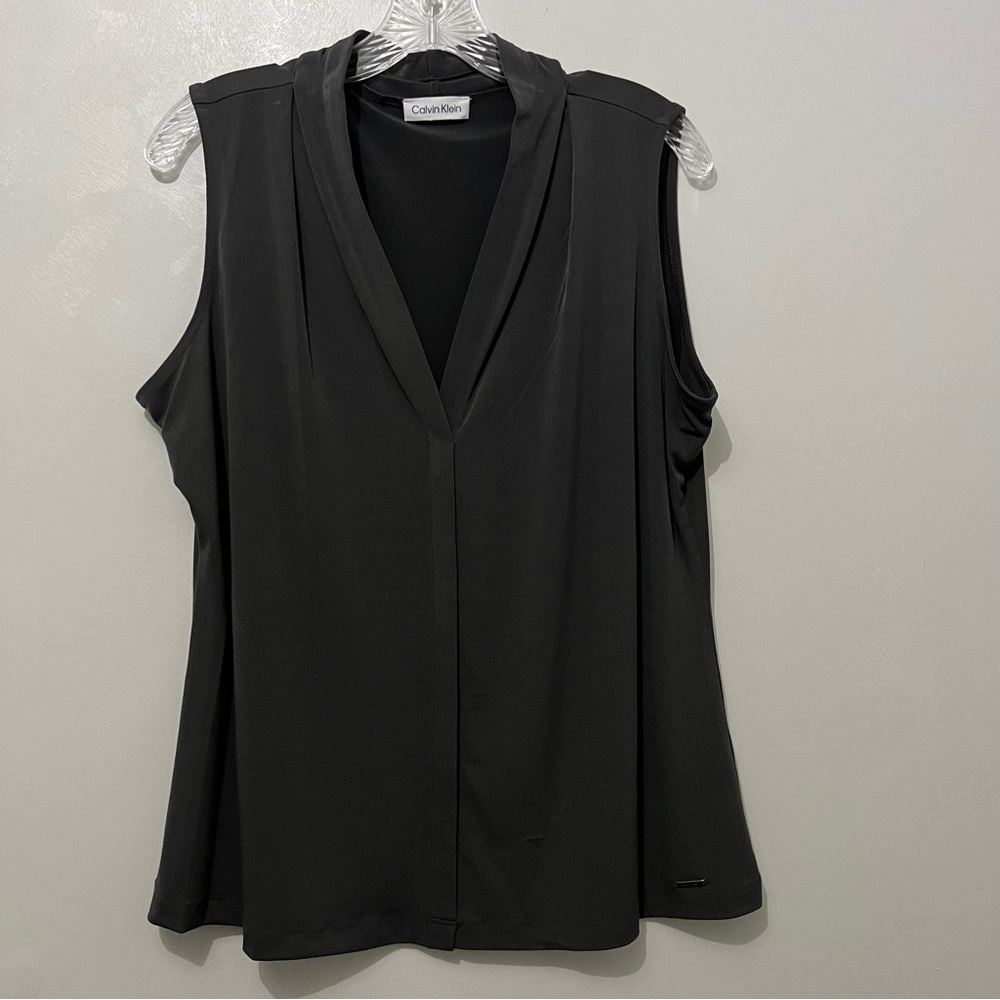 Calvin Klein V-neck Sleeveless Blouse | Women’s Approx Size Large - Picture 1 of 11